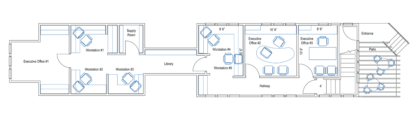 Upper level floor plan